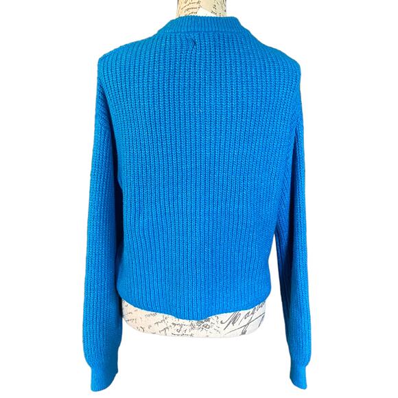 BP Blue Cotton Blend Knit Long Sleeve Sweater Size XS NEW - Picture 2 of 4